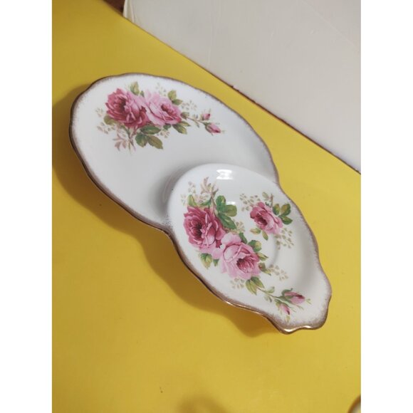 Vintage, Elegant Royal Albert, American Beauty, Dessert Plate & Tea Cup Set - Picture 8 of 11